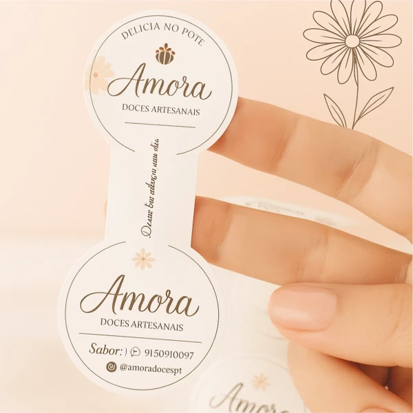 350 unidades - Mini Lacre Adesivo para Sacolas Personalizado 6x3cm