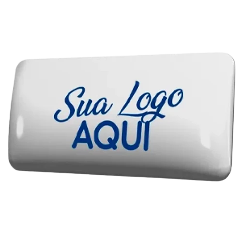 500 unidades 5x2cm - Adesivo Resinado Personalizado - Não Amarela!